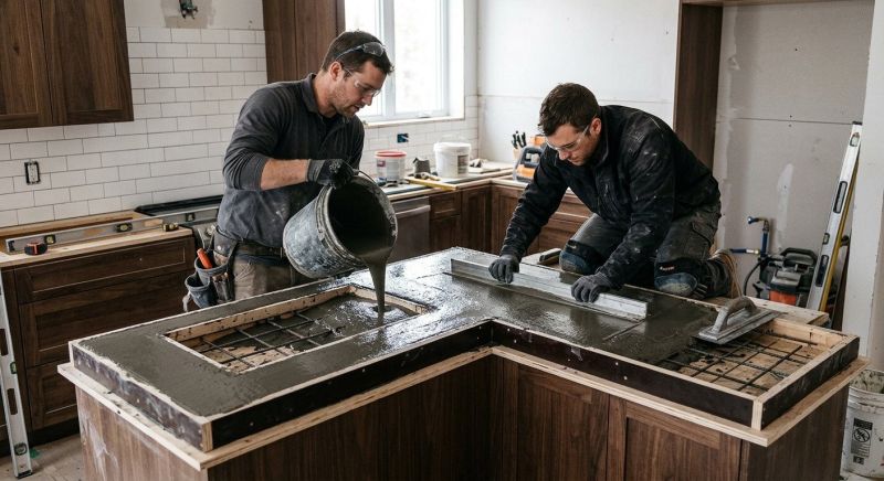 Concrete Counter Installation in Santa Rosa, CA